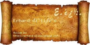 Erhard Éliás névjegykártya